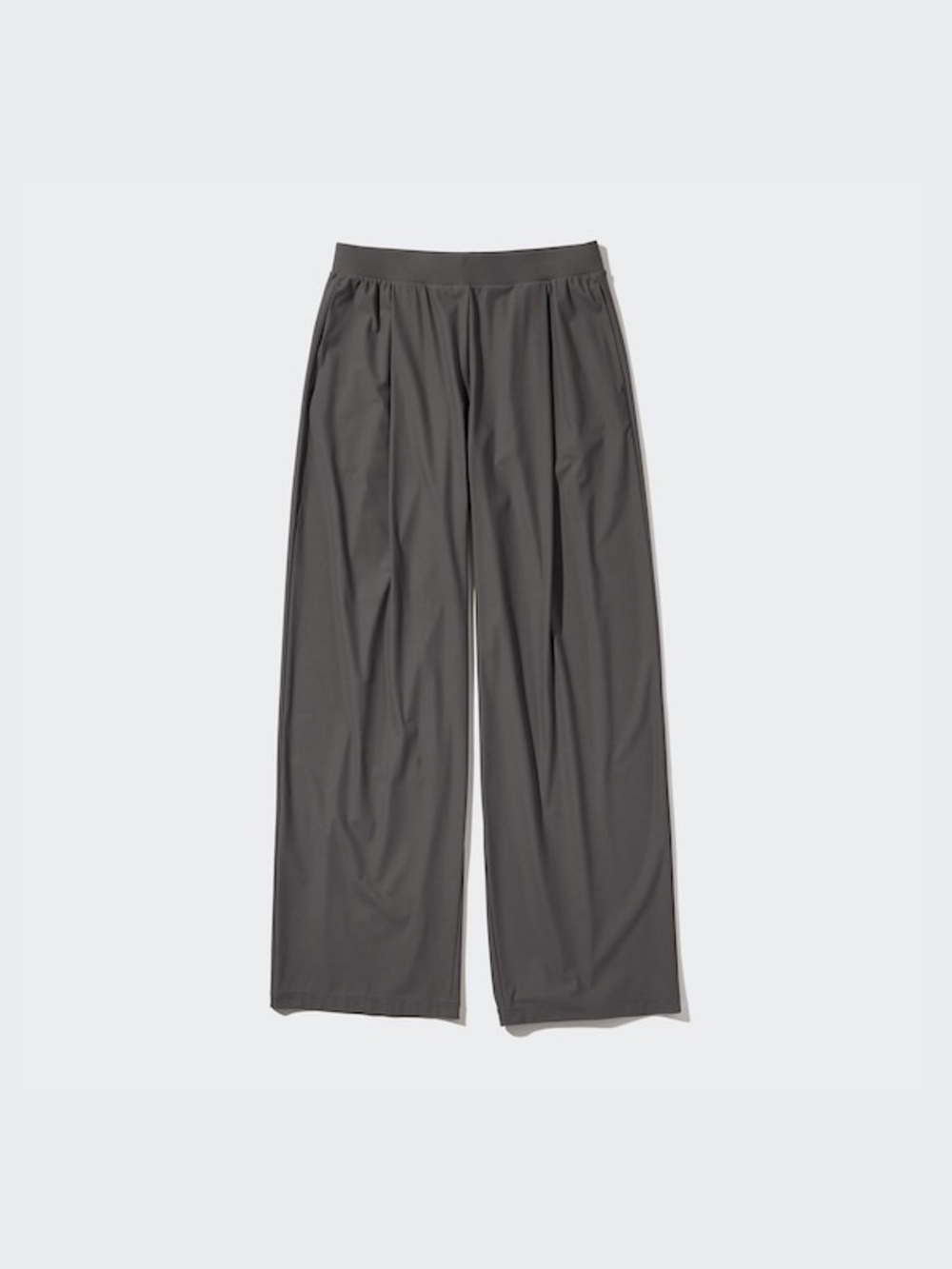 Uniqlo L AIRism Wide Leg Ultra Stretch Pants UV Tech UPF Flowy Athleisure Sporty